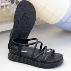 Audie Caviar Sandal