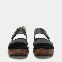 Bailee Woven Noir Sandal