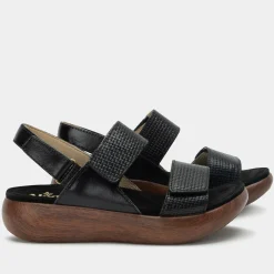 Bailee Woven Noir Sandal