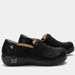 Keli Black Embossed Paisley Shoe