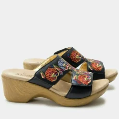 Linn Black Needles And Pins Sandal