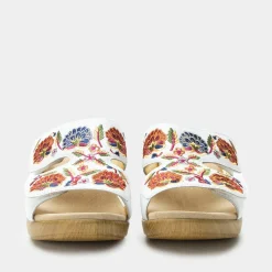 Linn White Needles And Pins Sandal