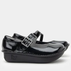 Paloma Black Crinkle Mary Jane