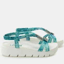Roz Aqua Flora Sandal