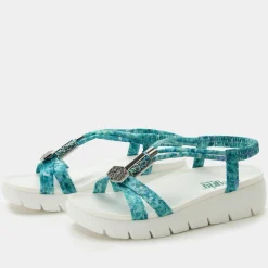 Roz Aqua Flora Sandal